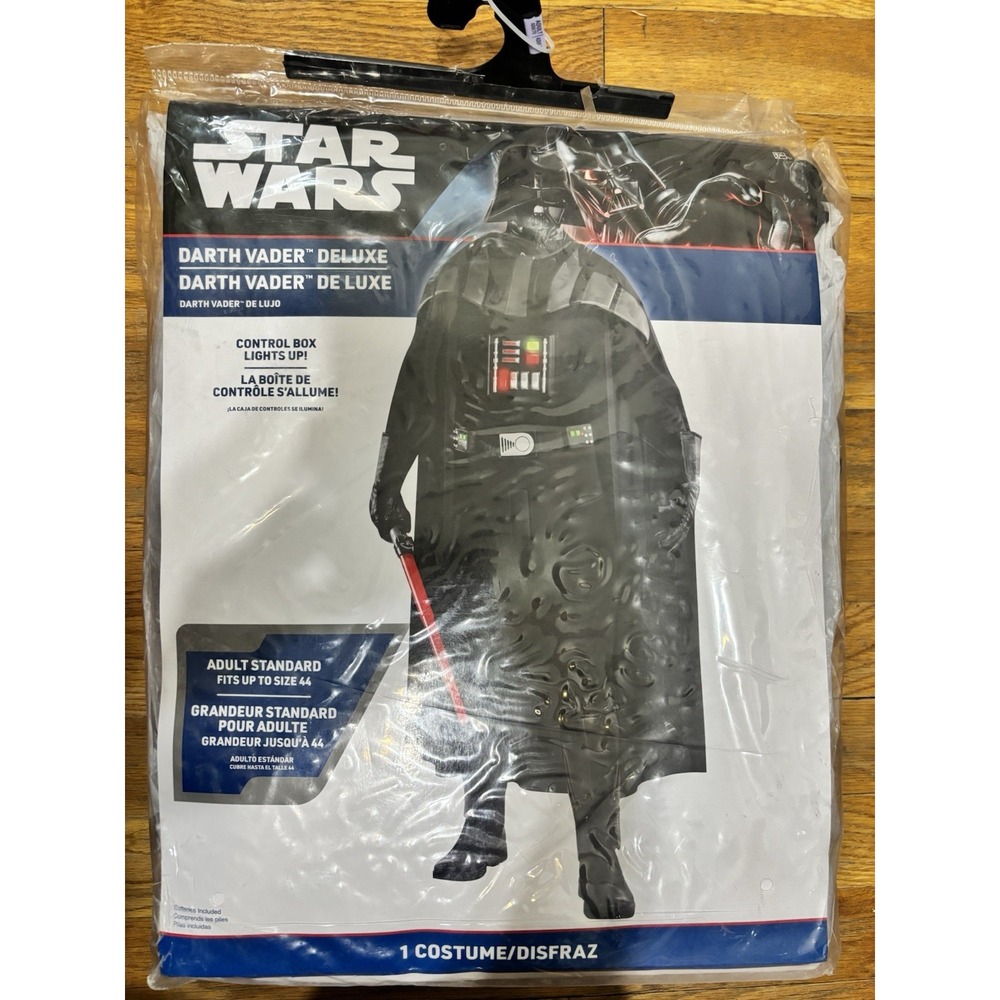 Star Wars Deluxe Darth Vader Costume Adult Standard Size 44 NIP (No Mask)